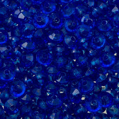 5mm Plastic Rondelle Beads 1000/pk - Dark Sapphire