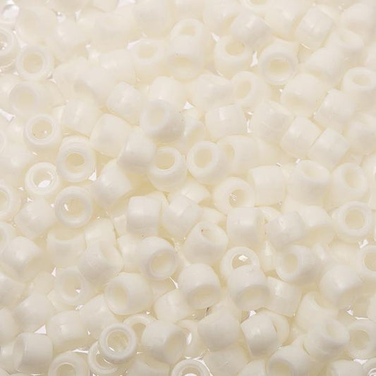 Mini Crow/Pony Beads Opaque White 1000/pk