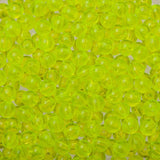 6mm Round Plastic Beads 1000/pk - Transparent Fluorescent Yellow