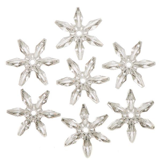 12mm Plastic Sunburst Beads 900/pk - Crystal