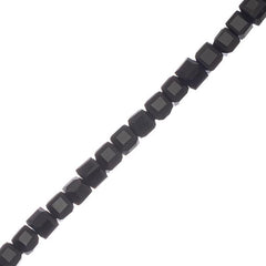 Chinese Crystal Cube 4mm Black 100/Strand