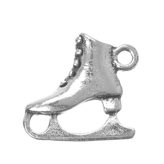 Ice Skate Metal Charm 18x16mm 5/pk