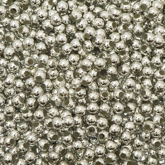 3mm Craft Pearls Metallic Silver 1000/pk