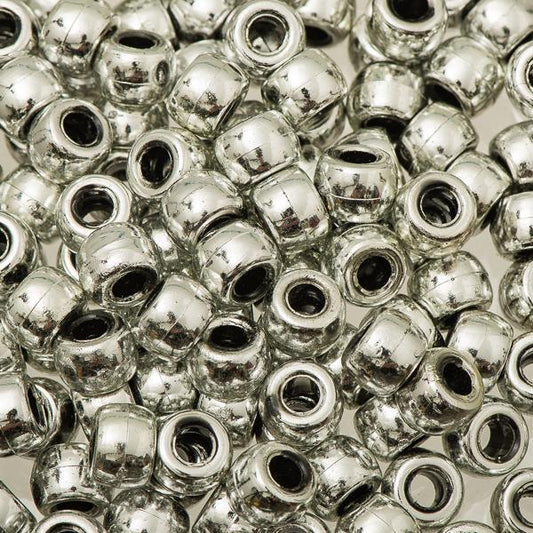 Crow Beads Metallic Silver 1000/pk