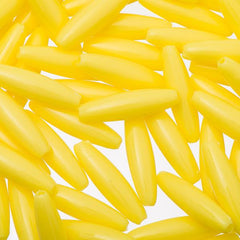 Plastic Spaghetti Beads 50/pk - Yellow