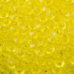 5mm Plastic Rondelle Beads 1000/pk - Yellow