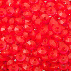 5mm Plastic Rondelle Beads 1000/pk - Raspberry