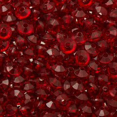 5mm Plastic Rondelle Beads 1000/pk - Ruby