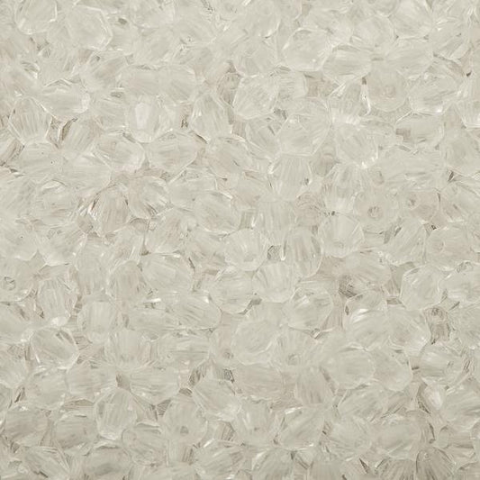 4mm Plastic Bicone 500/pk - Crystal