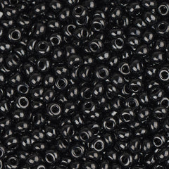 11/0 Czech Seed Beads #34904 Opaque Black 23g