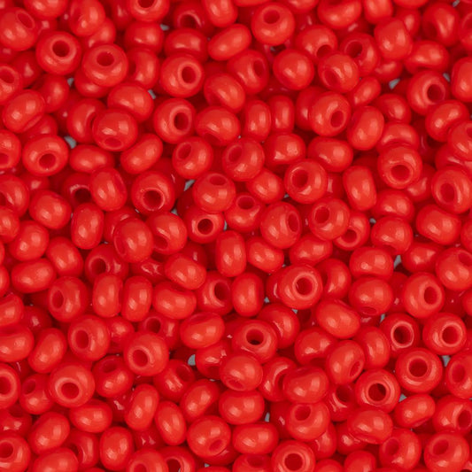 11/0 Czech Seed Beads #34912 Opaque Light Red 23g