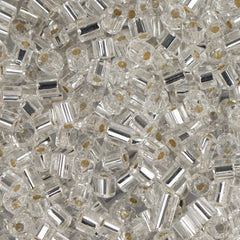 10/0 Czech 2 Cut Seed Beads Silver Lined Crystal 22g