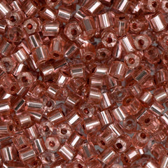 10/0 Czech 2 Cut Seed Beads Silver Lined Antique Rose 22g
