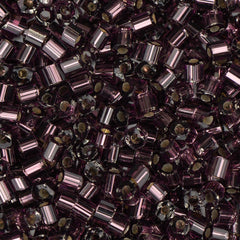 10/0 Czech 2 Cut Seed Beads Silver Lined Purple 22g