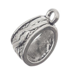 Antique Silver Drop Bead Bails 10/pk