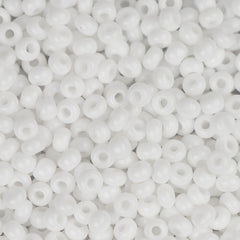 10/0 Czech Seed Beads #004 Opaque White 22g