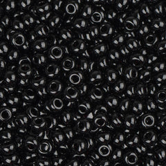 10/0 Czech Seed Beads #005 Opaque Black 22g