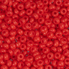 10/0 Czech Seed Beads #009 Opaque Light Red 22g