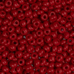 10/0 Czech Seed Beads #011 Opaque Dark Red 22g