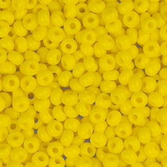 10/0 Czech Seed Beads #012 Opaque Lemon Yellow 22g