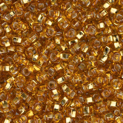 10/0 Czech Seed Beads #026 Silver Lined Gold 22g