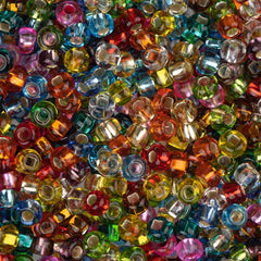 10/0 Czech Seed Beads #003 Silver Lined Multi Mix 22g