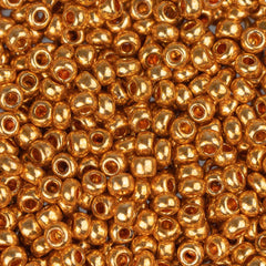 10/0 Czech Seed Beads #089 Metallic Gold 22g