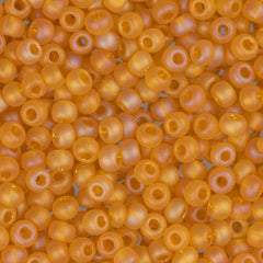 10/0 Czech Seed Beads #065 Tr Gold Yellow Matte AB 22g