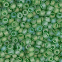 10/0 Czech Seed Beads #062 Tr Light Green Matte AB 22g