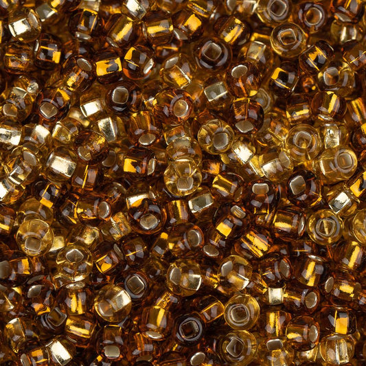 10/0 Czech Seed Beads #039 Silver Lined Topaz Mix 22g