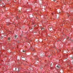 10/0 Czech Seed Beads #040 Silver Lined Pink Mix 22g