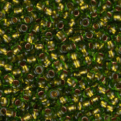 10/0 Czech Seed Beads  #055 Copper Lined Green 22g