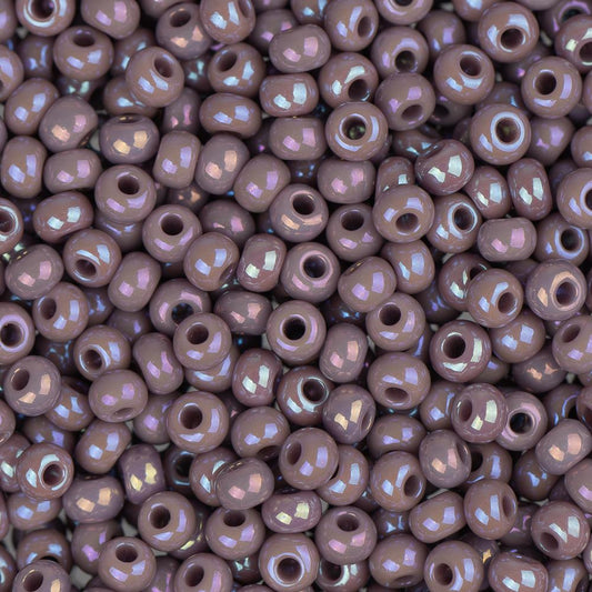 10/0 Czech Seed Beads #050 Opaque Mauve AB 22g