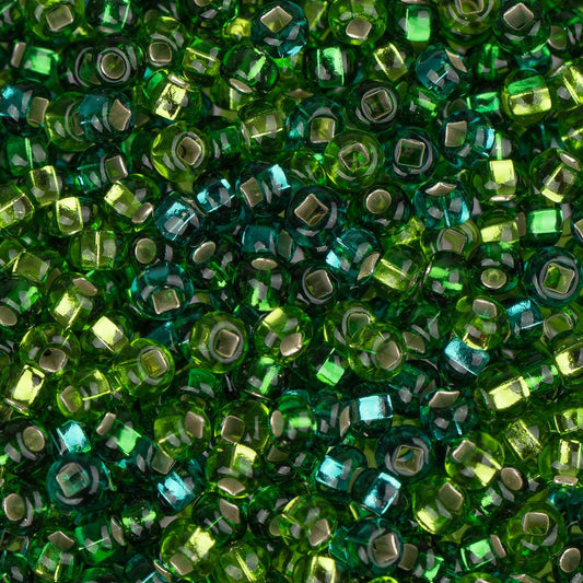 10/0 Czech Seed Beads #036 Silver Lined Sea Green 22g