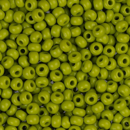 10/0 Czech Seed Beads #015 Opaque Olive Green 22g