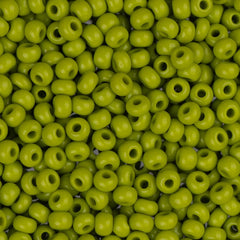 10/0 Czech Seed Beads #015 Opaque Olive Green 22g