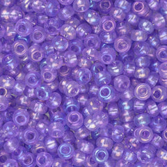 10/0 Czech Seed Beads #060 Tr Mauve Rainbow AB 22g