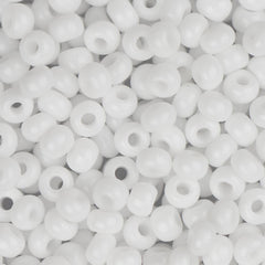 8/0 Czech Seed Beads #002 Opaque White 22g