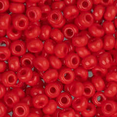 8/0 Czech Seed Beads #010 Opaque Light Red 22g