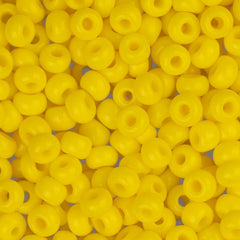 8/0 Czech Seed Beads #011 Opaque Lemon Yellow 22g