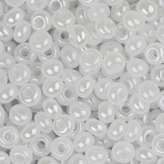 8/0 Czech Seed Beads #007 Opaque Pearl White 22g