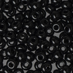 6/0 Czech Seed Beads #071 Opaque Black 22g