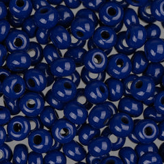 6/0 Czech Seed Beads #076 Opaque Medium Dark Royal Blue 22g