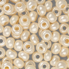 6/0 Czech Seed Beads #031 Opaque Pearl Ivory 22g