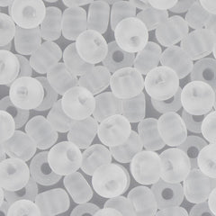 6/0 Czech Seed Beads #047 Transparent Matte Crystal 22g