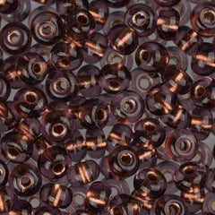 6/0 Czech Seed Beads #042 Copper Lined Amethyst 22g