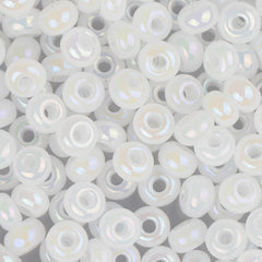 6/0 Czech Seed Beads #033 Opaque Pearl White AB 22g