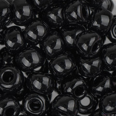 2/0 Czech Seed Beads #014 Opaque Black 22g