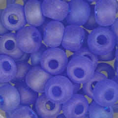 2/0 Czech Seed Beads #080 Tr Matte Medium Blue AB 22g