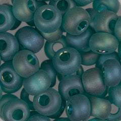 2/0 Czech Seed Beads #064 Transparent Matte Teal AB 22g